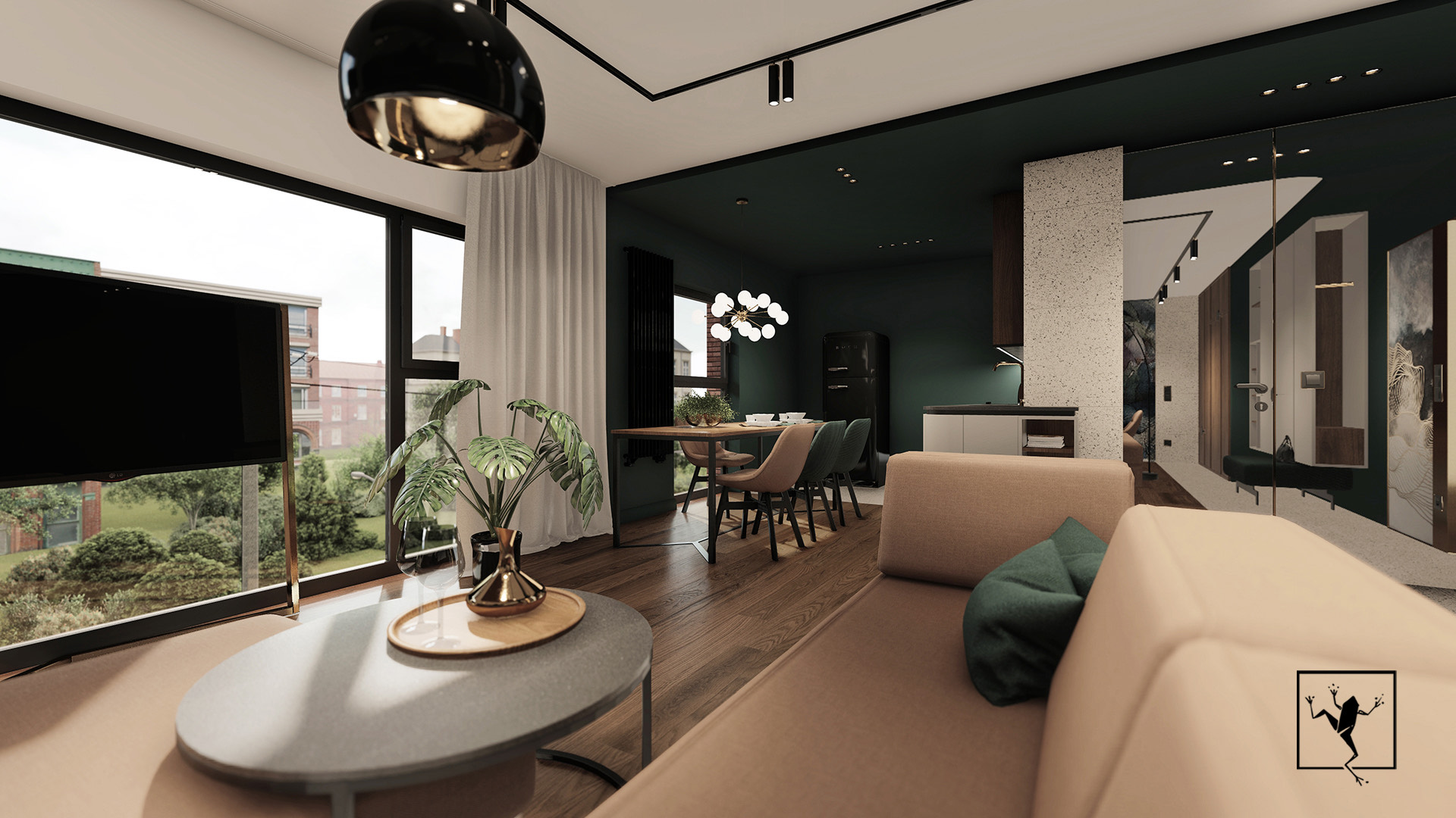 APARTAMENT GDAŃSK REZYDENCJA WINTERA | Frog Studio - projektowanie wnętrz